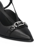 Décolleté donna sling-back in nappa con cinturini e tacco stiletto