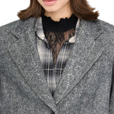 Cappotto donna spinato in misto lana