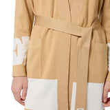 Cardigan donna in viscosa con bande lucide