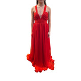 Abito donna lungo in chiffon