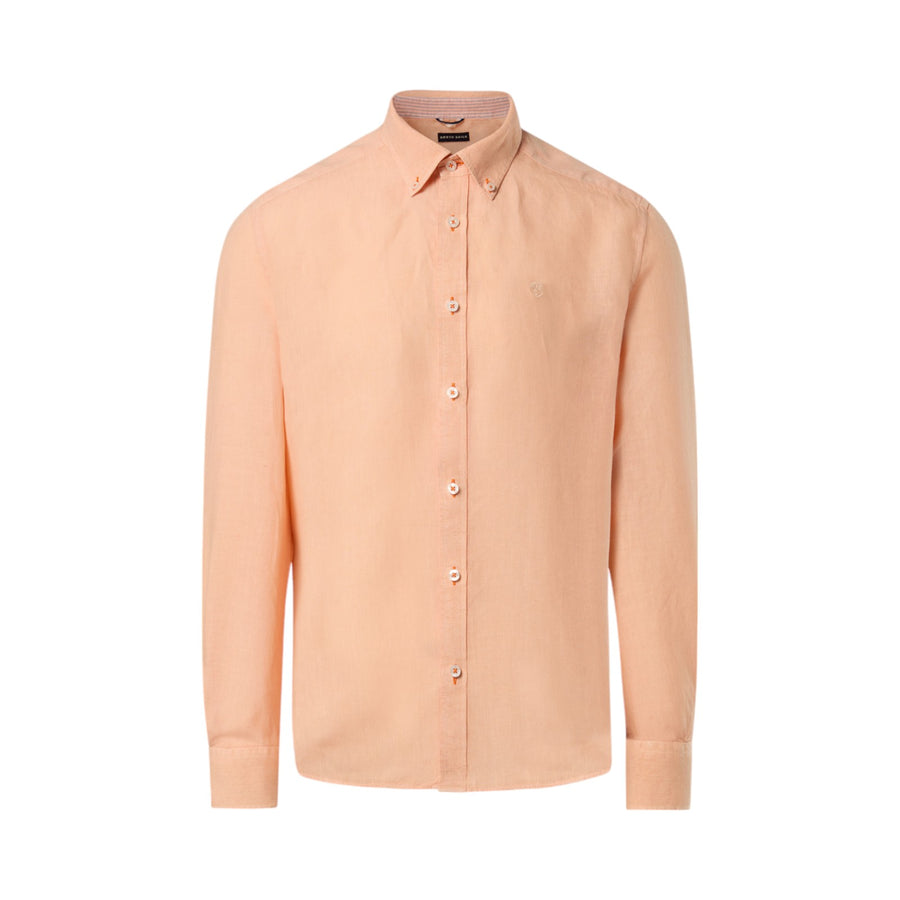 Camicia uomo di lino con bottoni in corozo