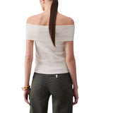 Top donna bardot in maglia