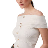 Top donna bardot in maglia