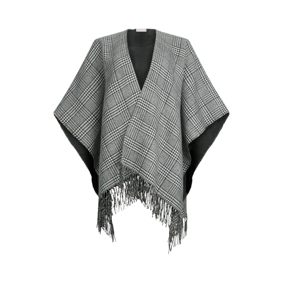 Poncho donna in principe di galles