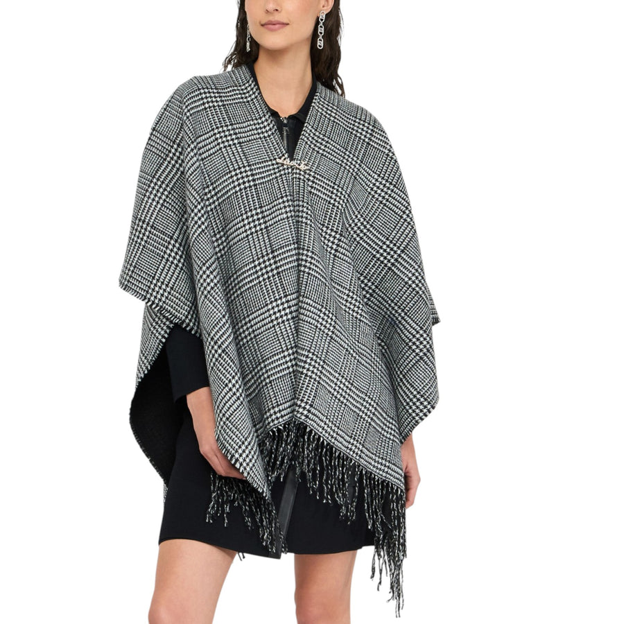 Poncho donna in principe di galles