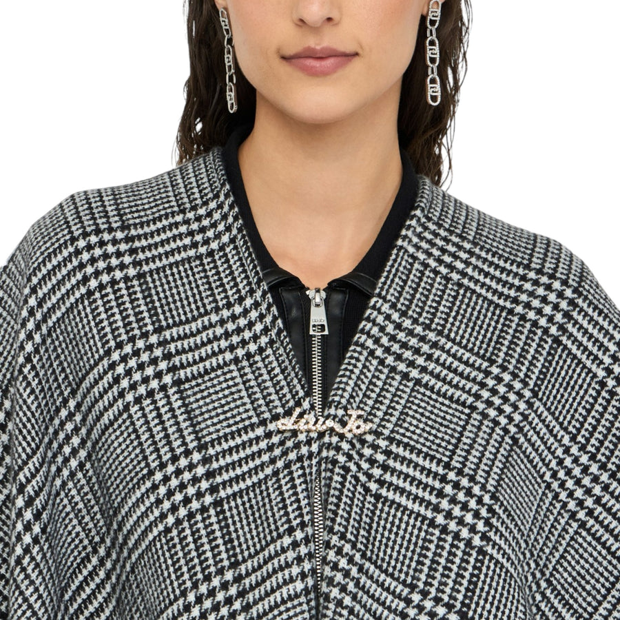 Poncho donna in principe di galles