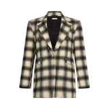 Giacca donna a quadri con ricami gioiello