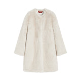 Cappotto donna in tessuto effetto faux fur