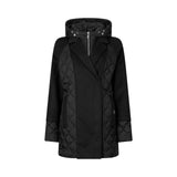 Cappotto donna con inserti in nylon trapuntato