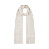 Stola donna jacquard animalier con logo