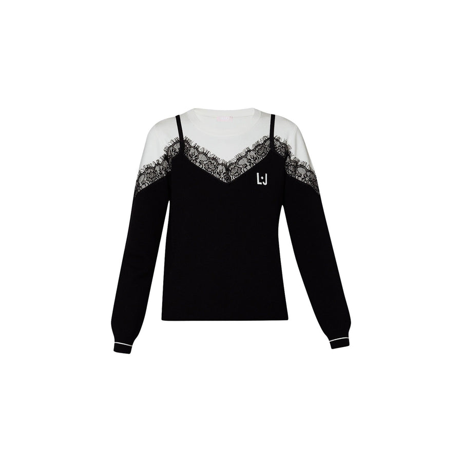 Maglia donna con pizzo