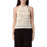 Top donna Nymphea Pinko in pizzo macramè