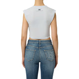 T-shirt donna in jersey di cotone con logo gioiello