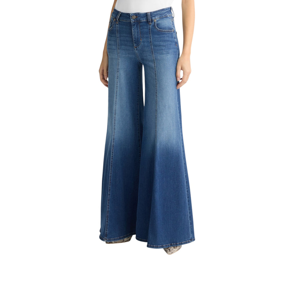 Jeans donna super flare a vita alta