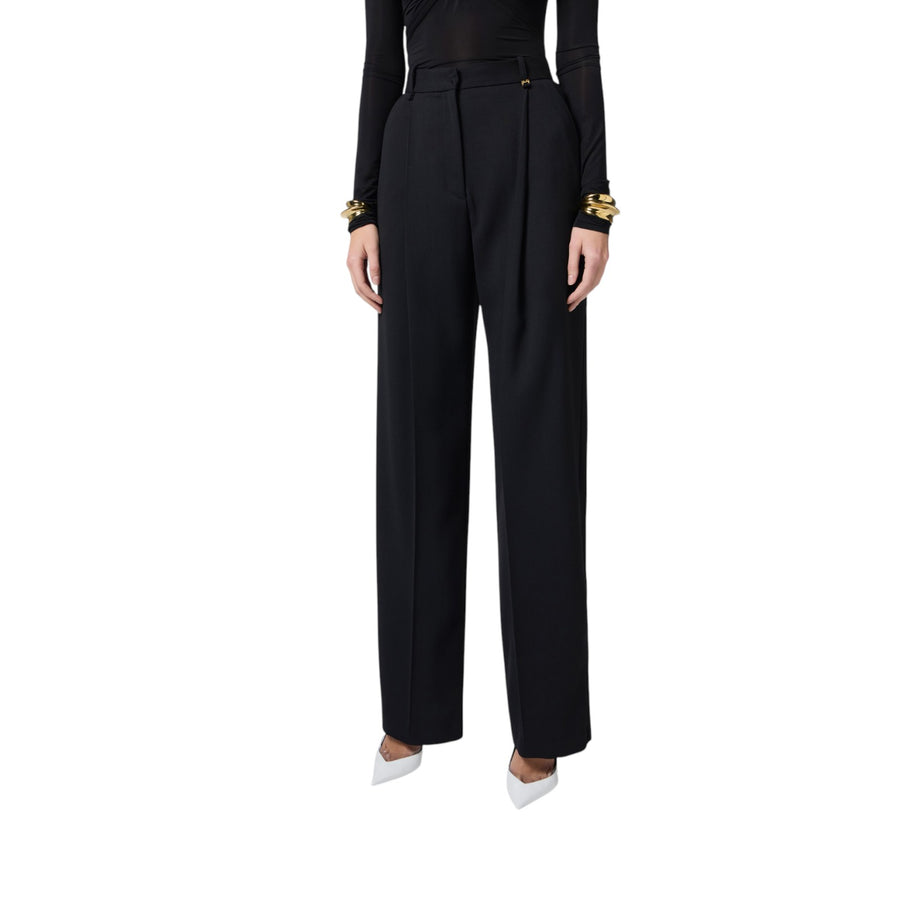 Pantaloni donna in fresco di lana leggera con pinces