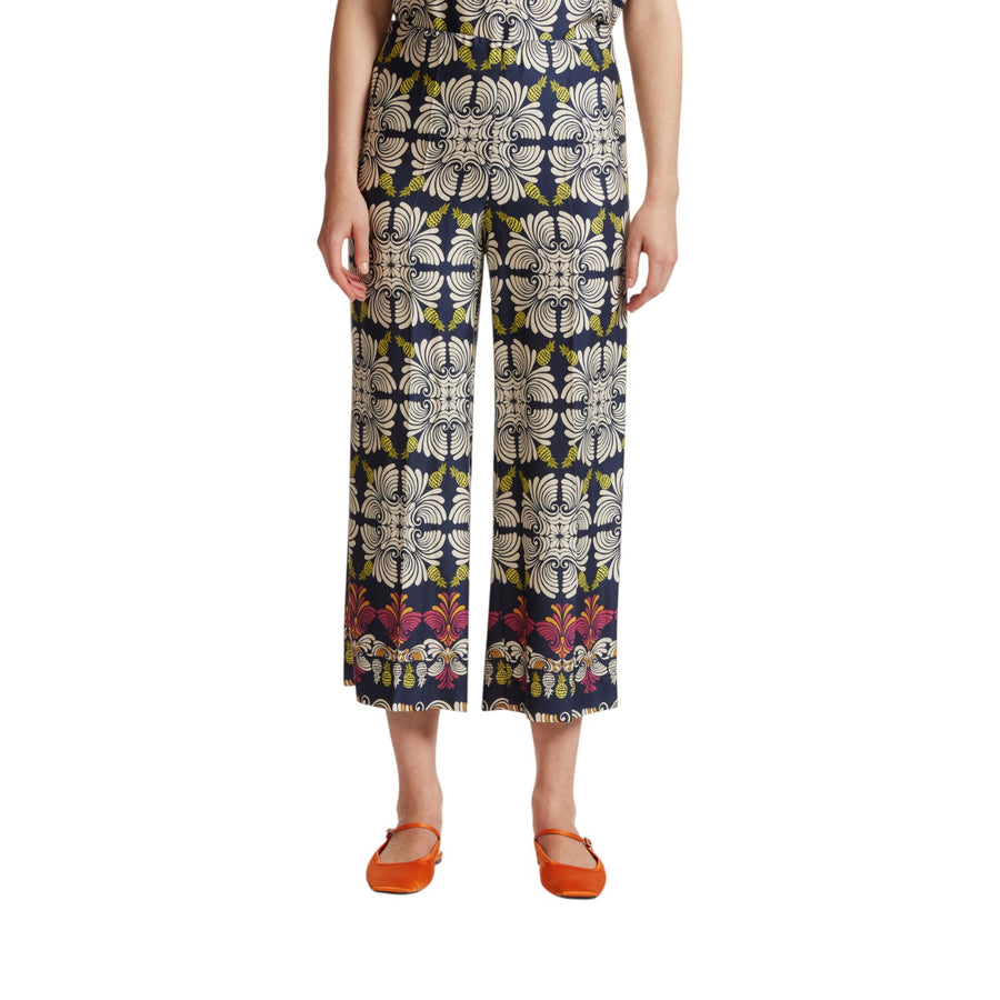 Pantaloni donna cropped stampati