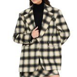 Giacca donna a quadri con ricami gioiello