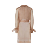 Cappotto donna  con cintura in seta