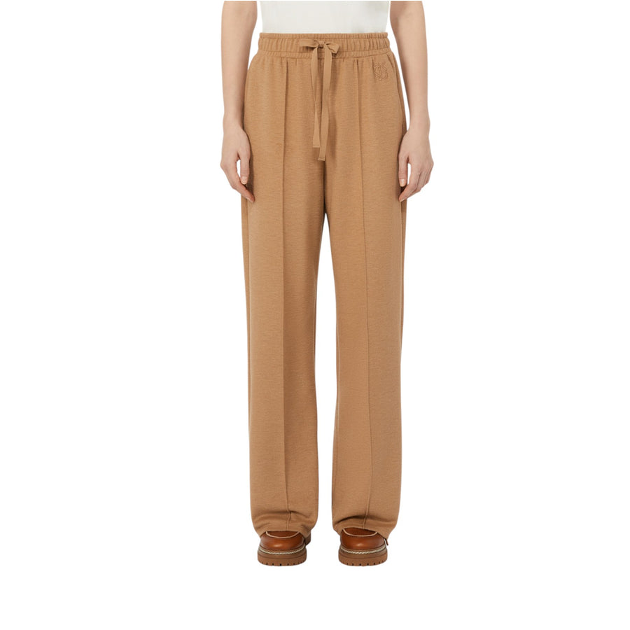 Pantalone donna in jersey di lana e cotone