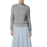 Maglia donna in bouclé con paillettes