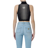 Top donna in maglia a righe dégradé