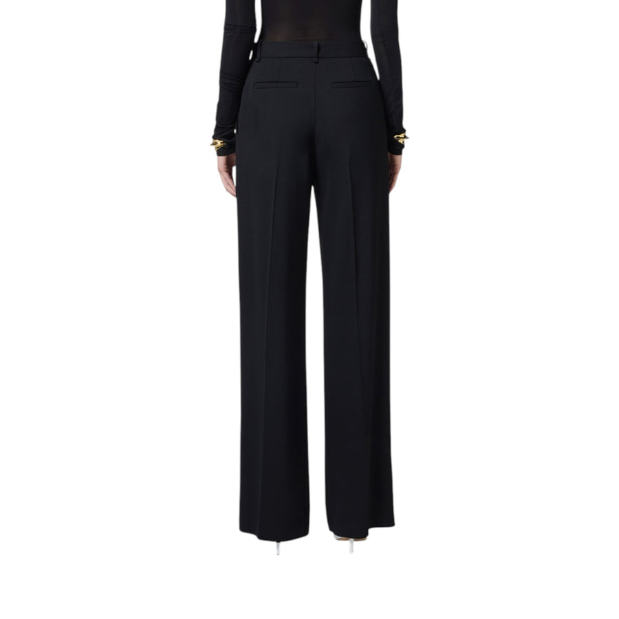 Pantaloni donna in fresco di lana leggera con pinces