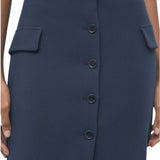 Gonna donna midi sartoriale con botton