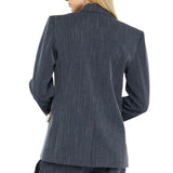 Blazer donna in flanella gessata