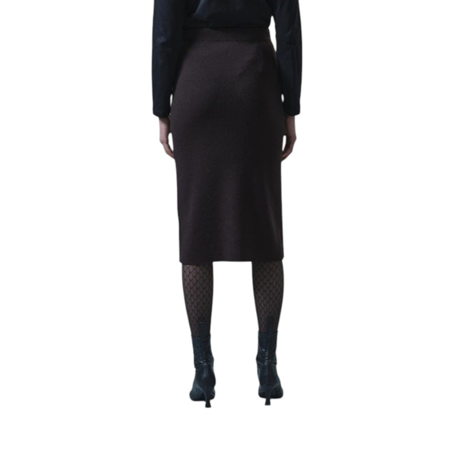 Gonna donna midi di maglia misto lana