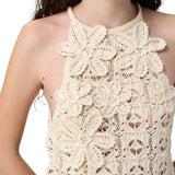 Top donna Nymphea Pinko in pizzo macramè