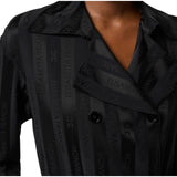 Tuta donna in satin con righe jacquard