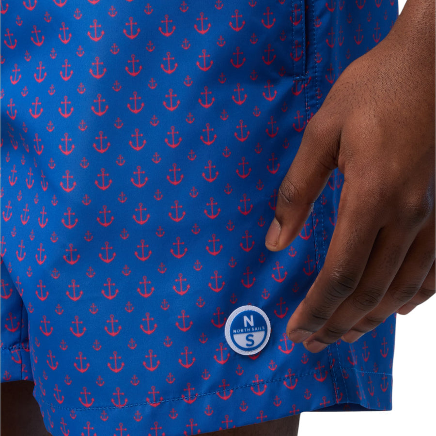 Boxer mare uomo con stampa grafica