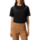 T-shirt donna logo strass