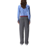 Pantaloni donna loose fit con cintura annodata