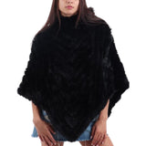 Poncho donna in ecopelliccia