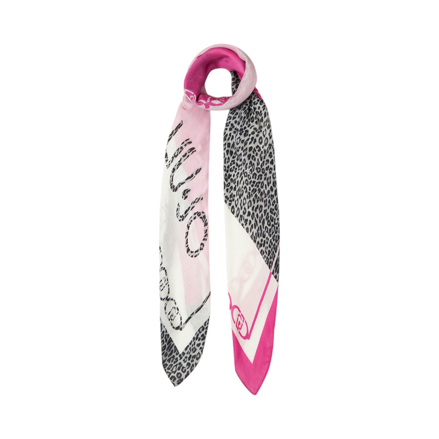 Foulard donna animalier rosa