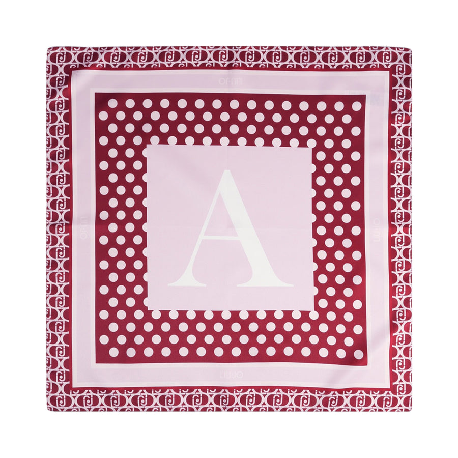 Foulard donna rosso lettera A