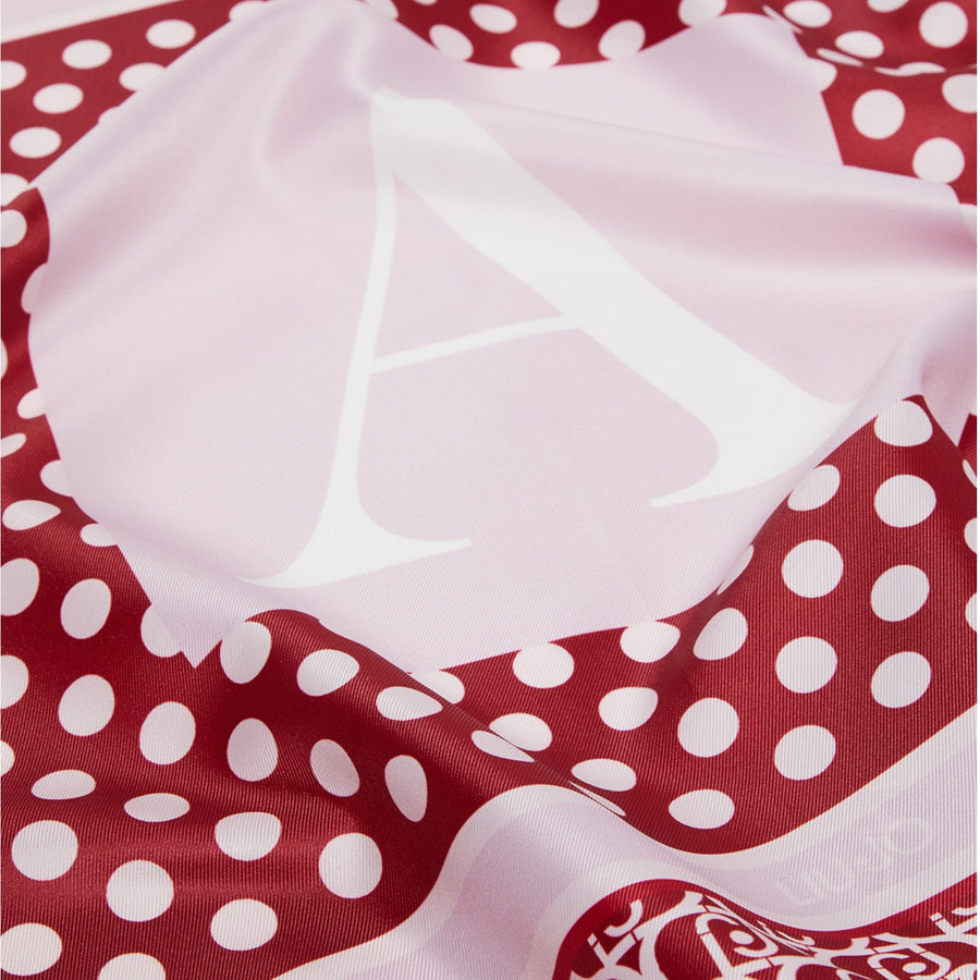 Foulard donna rosso lettera A