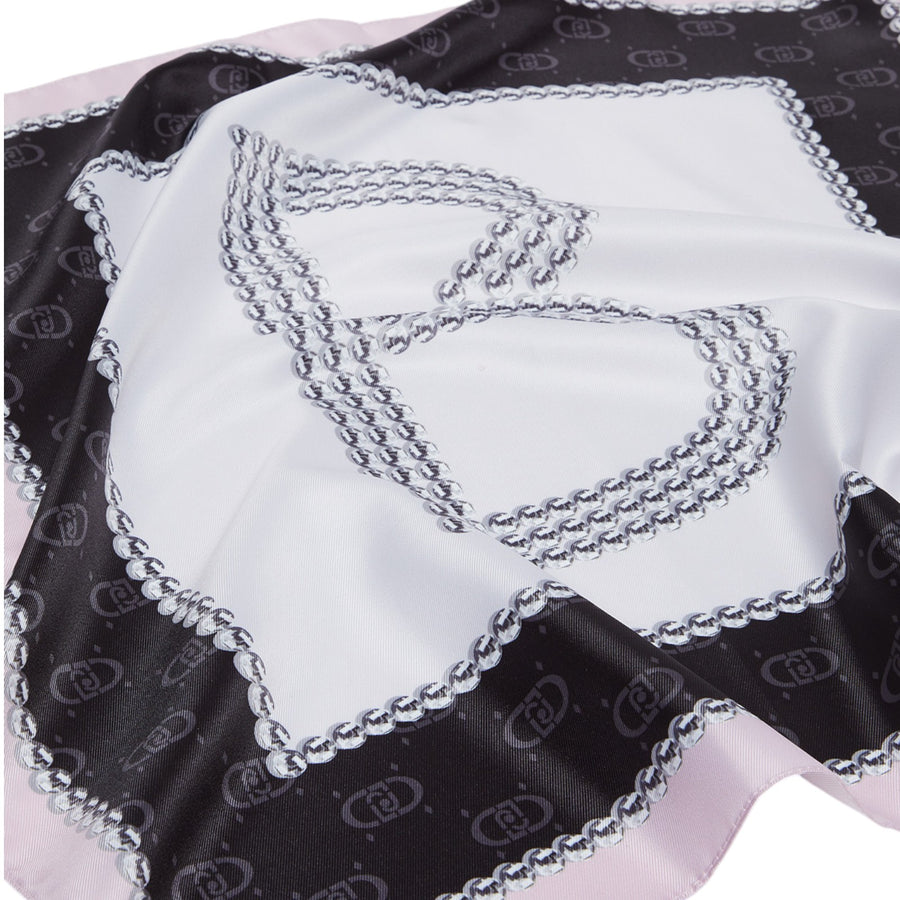 Foulard donna nero lettera B