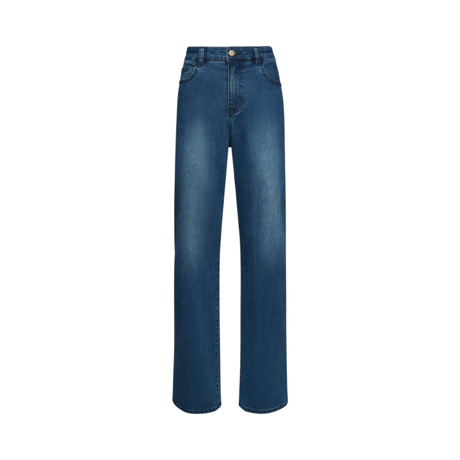 Jeans donna 5 tasche mid wide leg, "Wanda"
