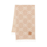 Sciarpa donna con frange e logo