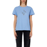T-shirt donna con ricamo a jour
