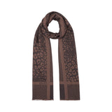 Stola donna jacquard animalier con logo