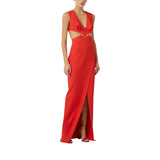 Abito donna Red Carpet in crêpe leggero con cut-out