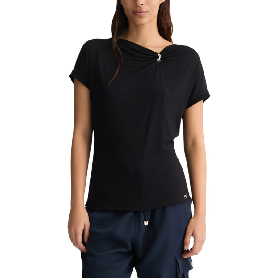 T-shirt donna in jersey di cotone