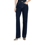 Jeans donna straight con perle gioiello