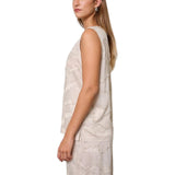 Top donna con ricamo a filo e canottiglie