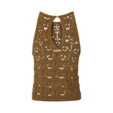 Top donna Nymphea Pinko in pizzo macramè