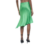 Gonna donna midi asimmetrica in seta