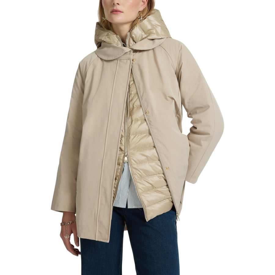 Piumino donna layering